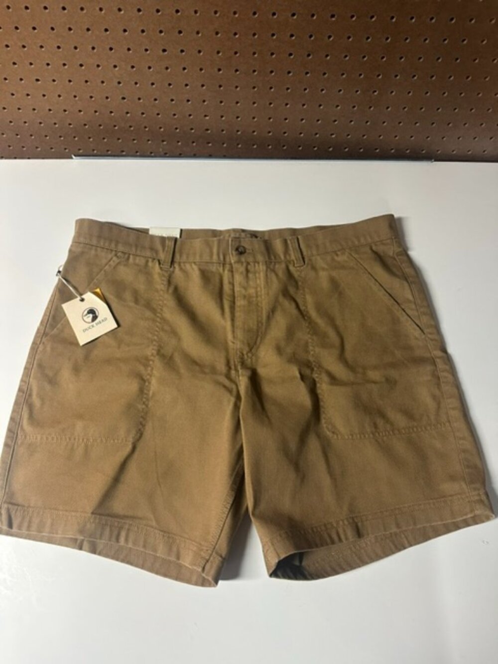 $78 New DUCK HEAD CANVAS Camp Shorts Men's Size 38 7" Inseam Dull Gold Color
